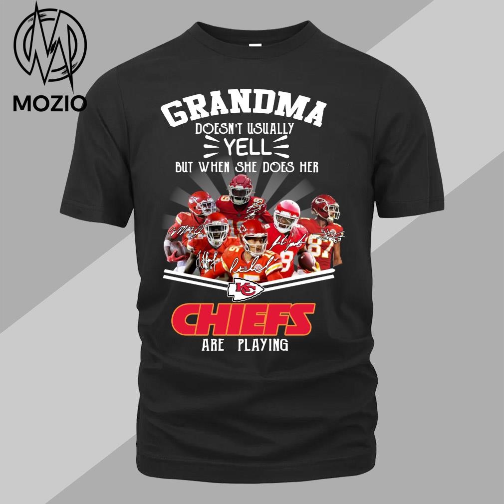 Grandma doesn't usually yell but when she does her Chiefs are playing new shirt