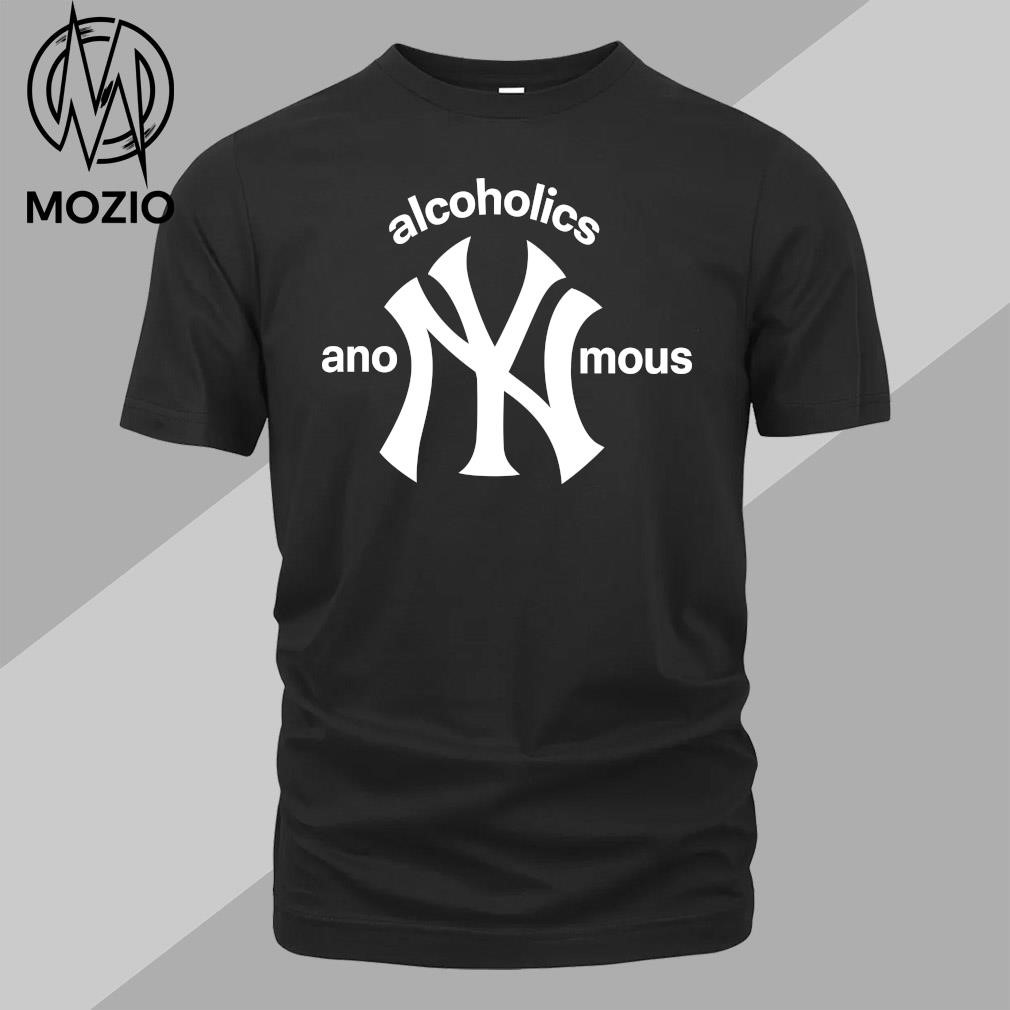Ny alcoholics anonymous the new york yankees baseball team logo shirt