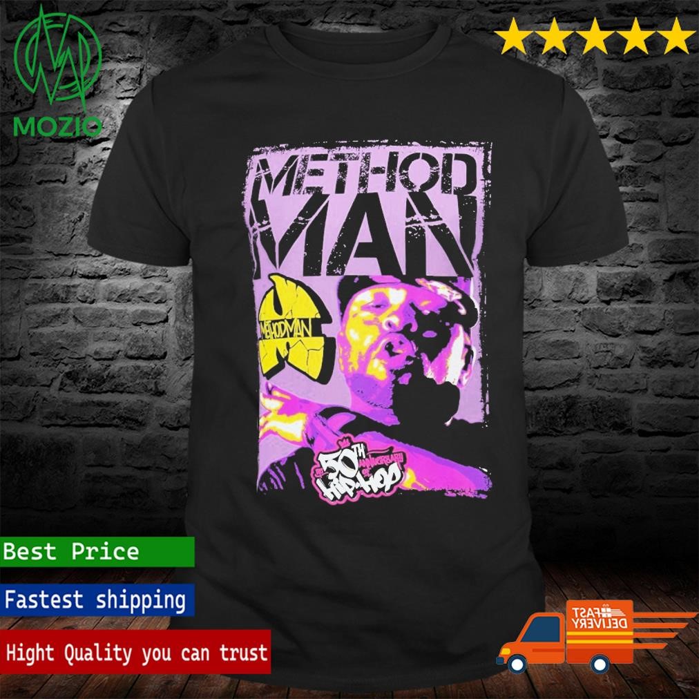 Official 50th Anniversary of Hip Hop Method Man Washed Graphic T-Shirt