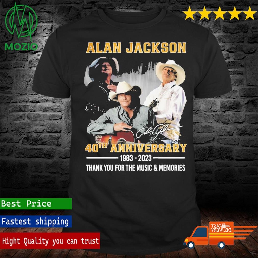 Official alan Jackson 40th Anniversary 1983 2023 Memories T Shirt