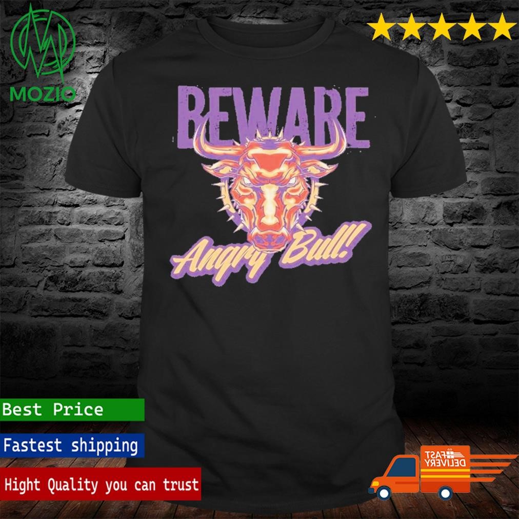 Official beware Angry Bull Logo Shirt