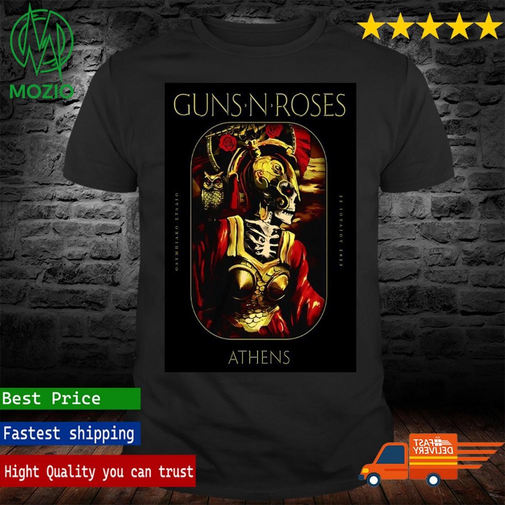 Official guns N' Roses Jul 22, 2023 Athens, GR Tour Poster Shirt