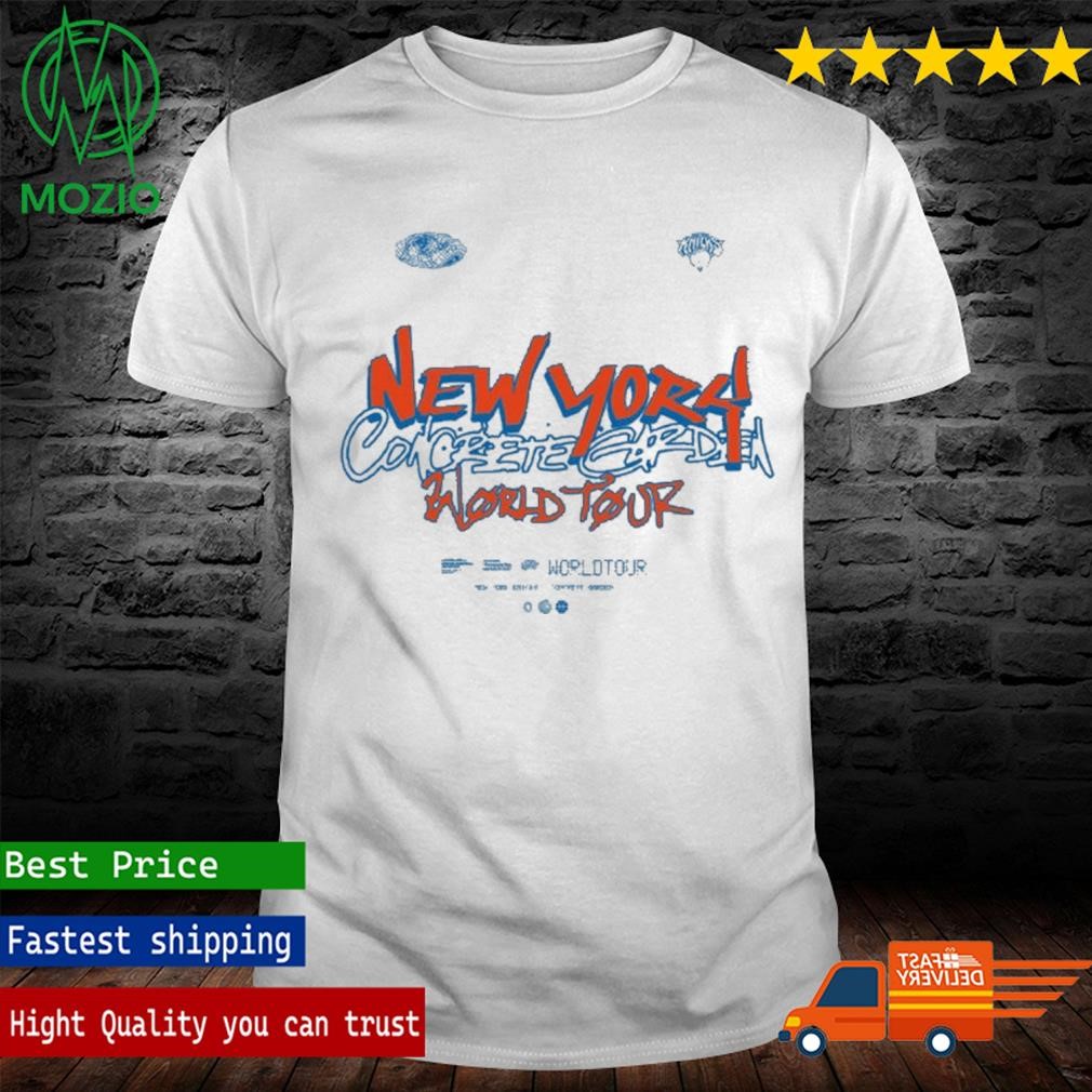 Official new York Knicks Bleacher Report x Mitchell & Ness World Tour Shirt