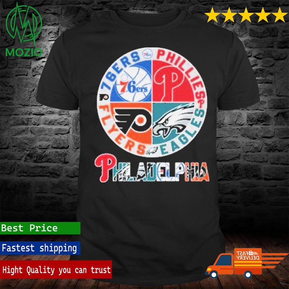 Official philadelphia Circle Logo Sport Teams Phillies Eagles Flyers 76ers Shirt