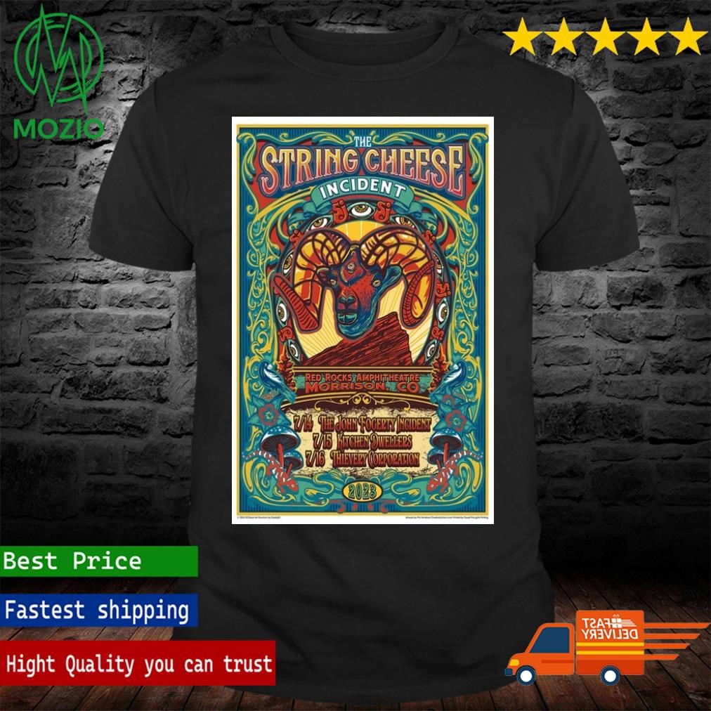 Official the String Cheese Incident July 14-16, 2023 Red Rocks Tour Poster Shirt