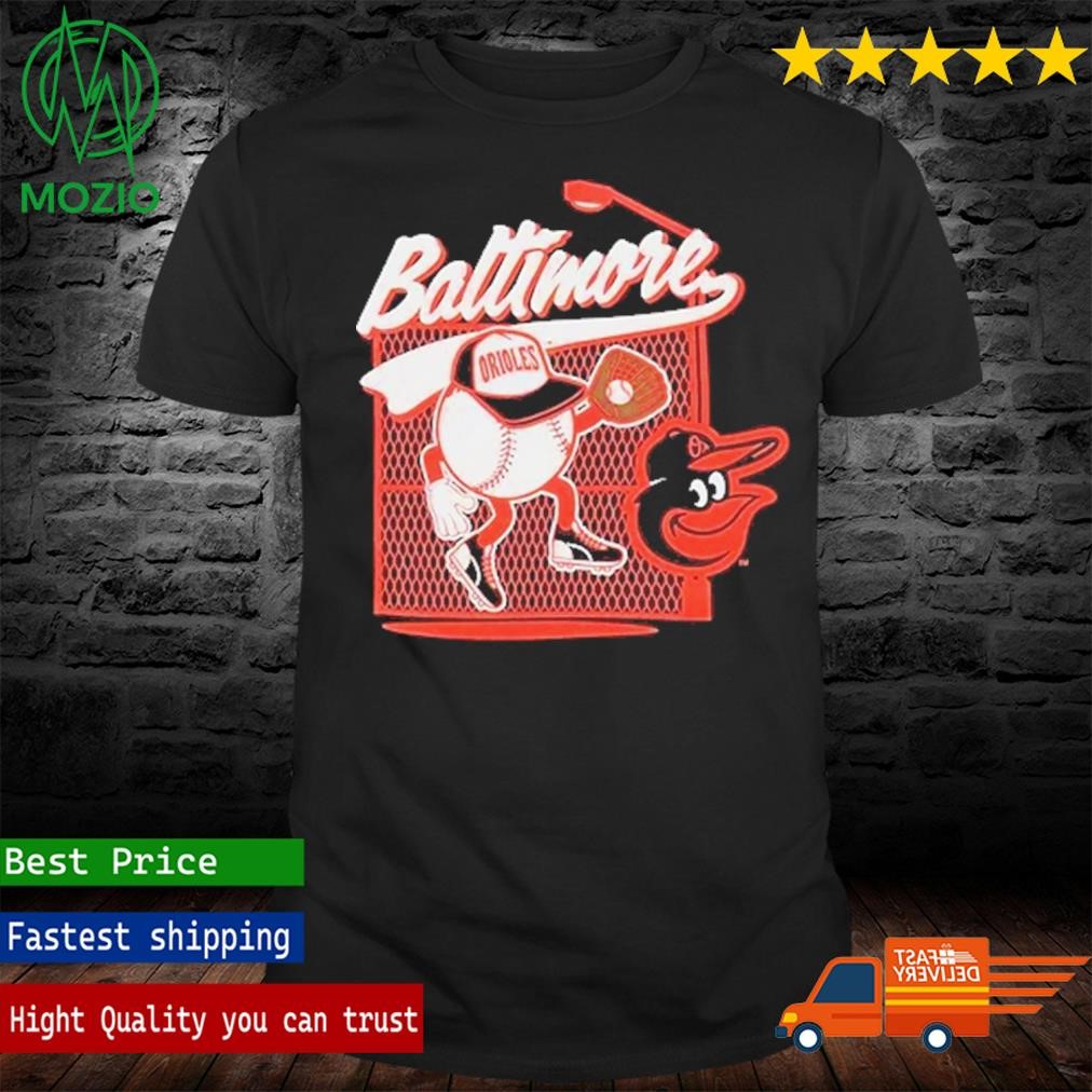 Official toddler Black Baltimore Orioles On the Fence T-Shirt