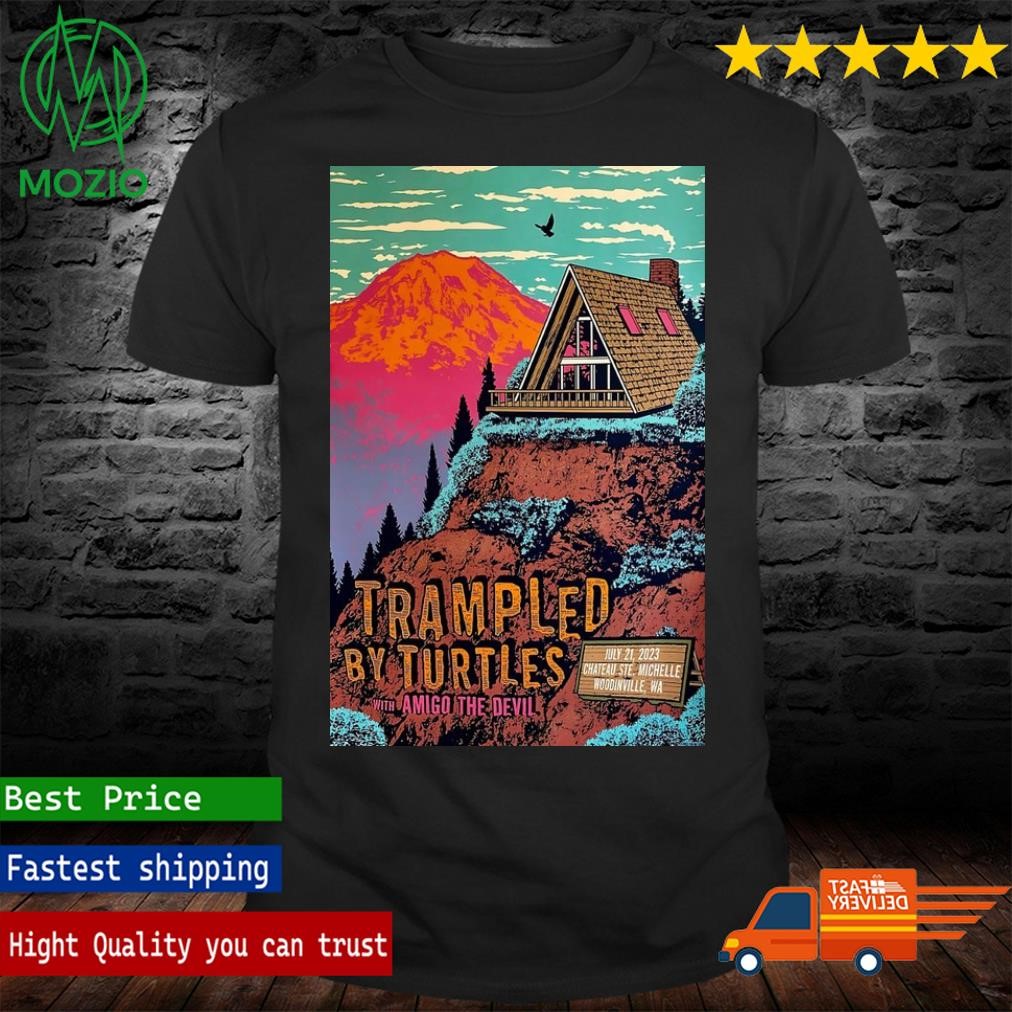 Official trampled By Turtles With Amigo The Devil Chateau Ste Michelle Woodinville WA 2023 Tour Poster Shirt