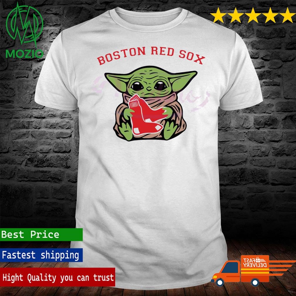 Baby Yoda Hug Logo Boston Red Sox SVG Digital Cricut File Shirt