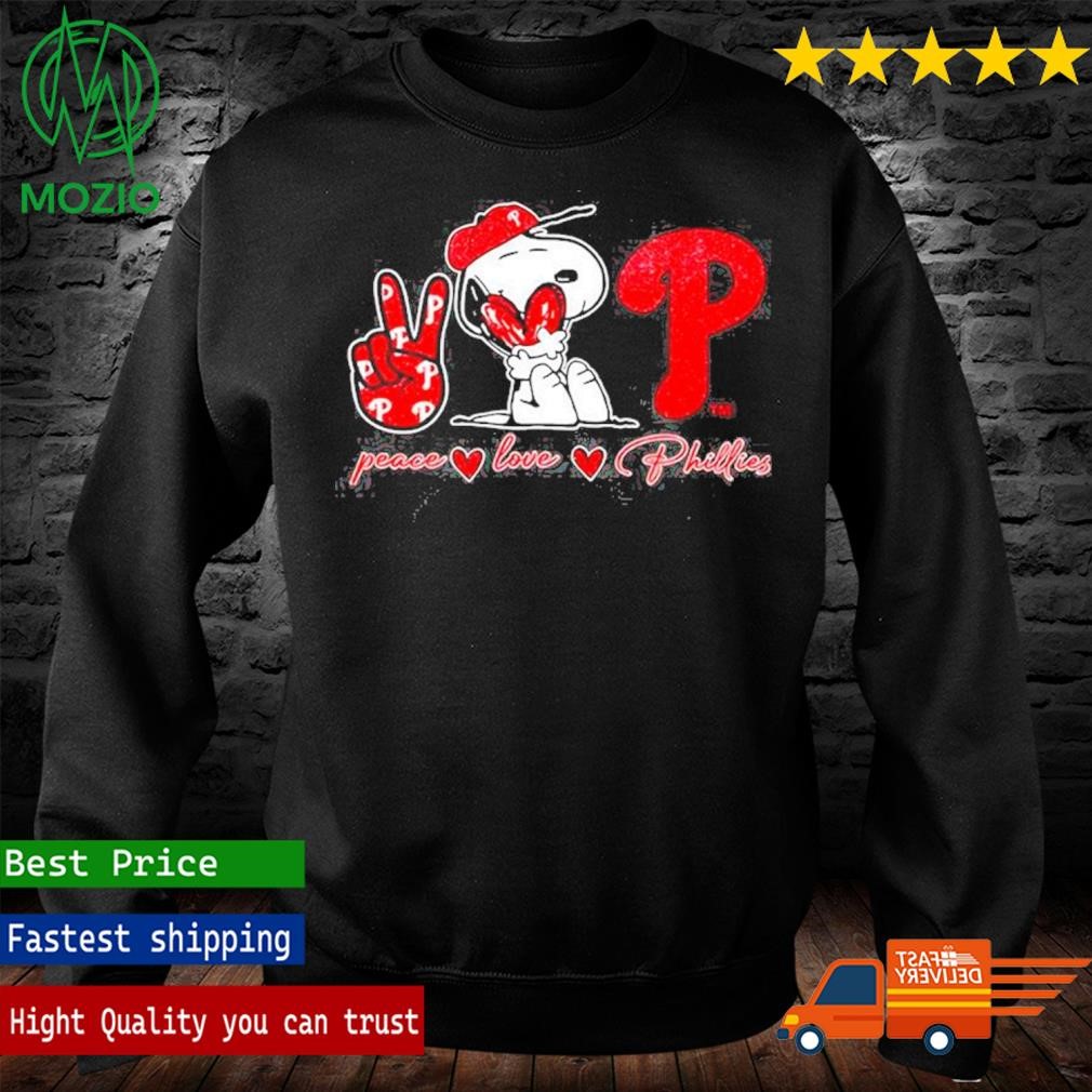 Snoopy Peace Love Philadelphia Phillies Shirt, hoodie, sweater