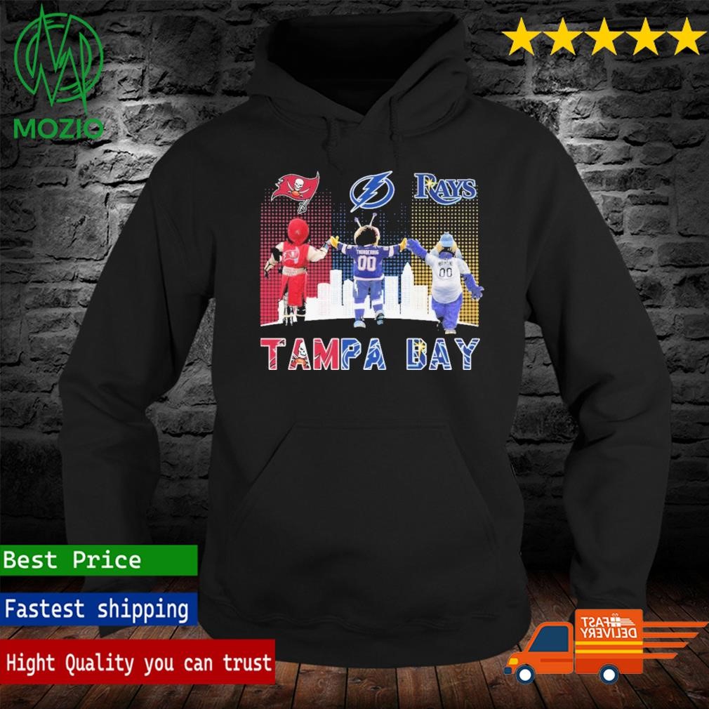 Tampa Bay Buccaneers, Tampa Bay Lightning and Tampa Bay Rays mascot shirt,  hoodie, sweatshirt for men and women