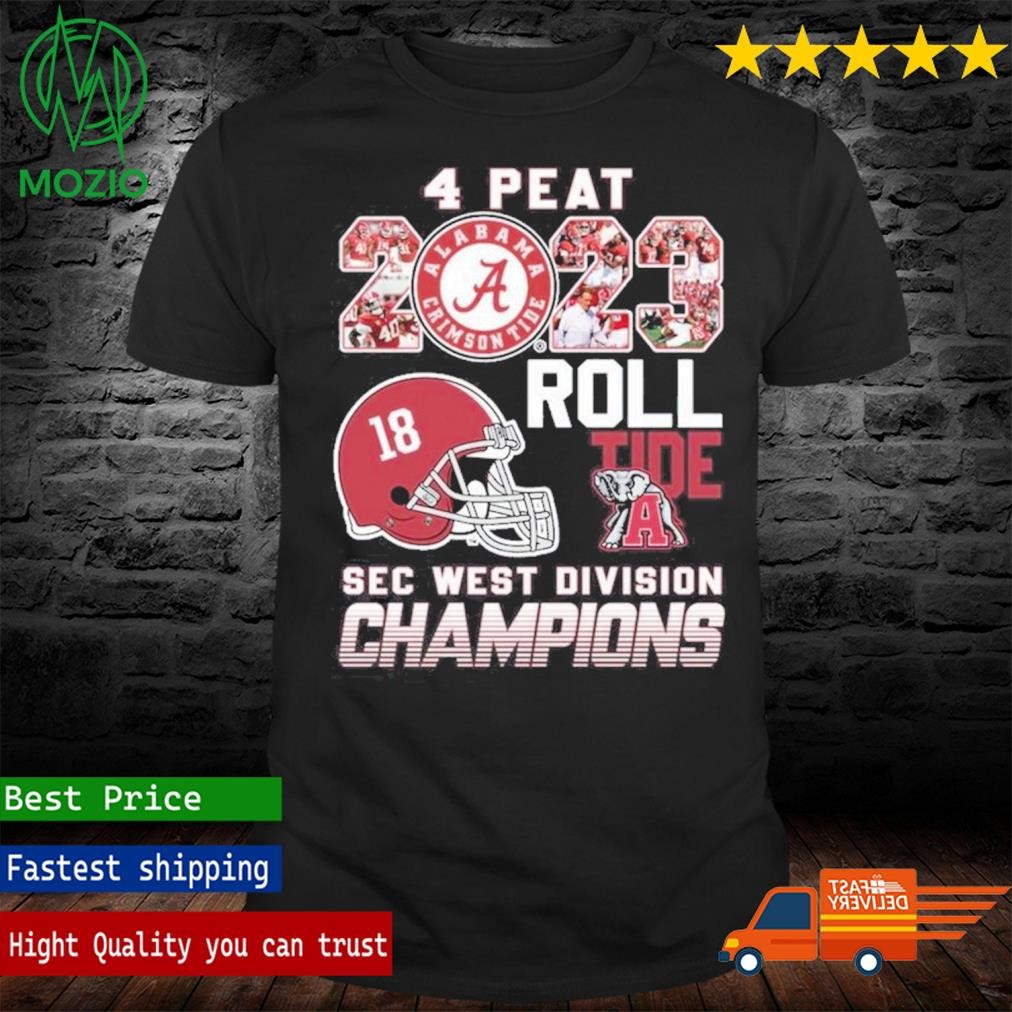 4 Peat – 2023 SEC West Division Champions Alabama Crimson Tide T-Shirt