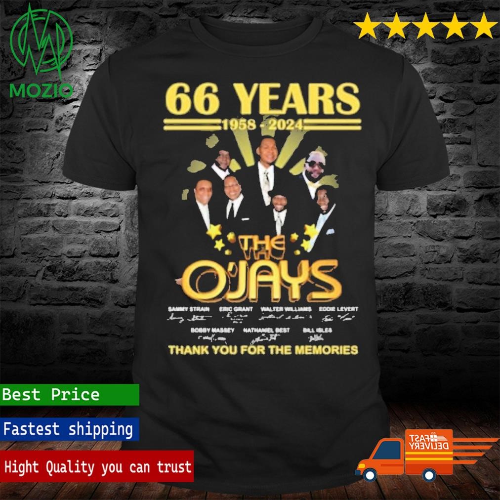 66 Years 1958 – 2024 The O’Jays Thank You For The Memories T-Shirt