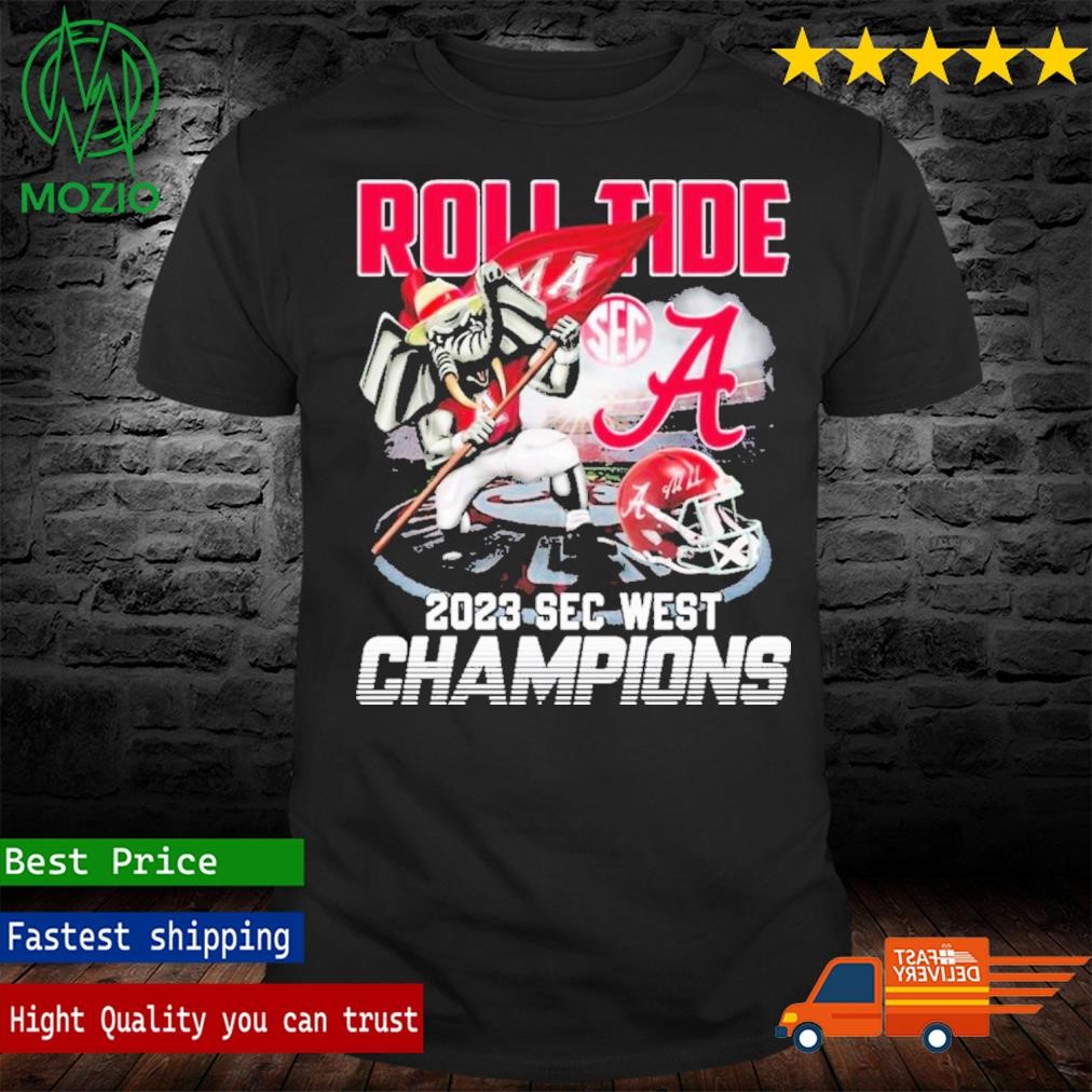 Alabama Crimson Tide Roll Tide 2023 Sec West Champions Two-sided Shirt