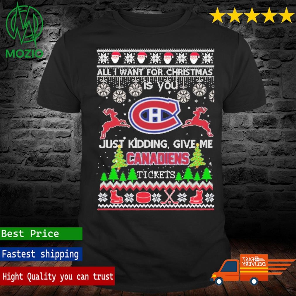 All I Want For Christmas Is You Montreal Canadiens Ugly Christmas Sweater