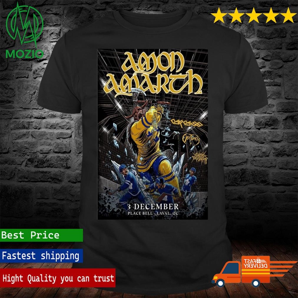 Amon Amarth December 3, 2023 Laval, QC Place Bell Poster Shirt