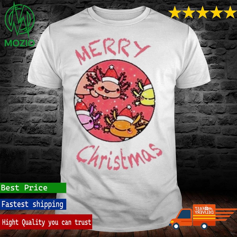 Axolotl With Santa Hat Christmas Shirt