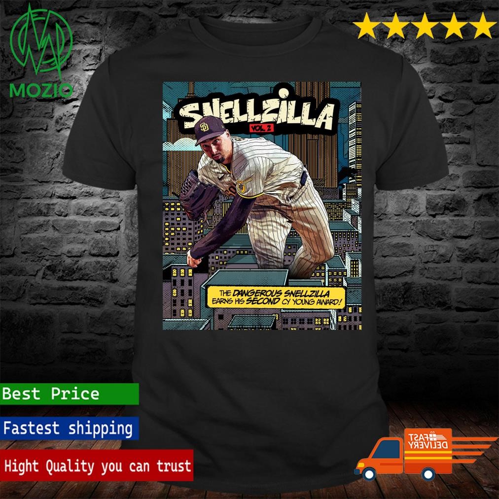 Blake Snell Snellzilla Earns His Second CY Young Award Comic Art Style Poster Shirt
