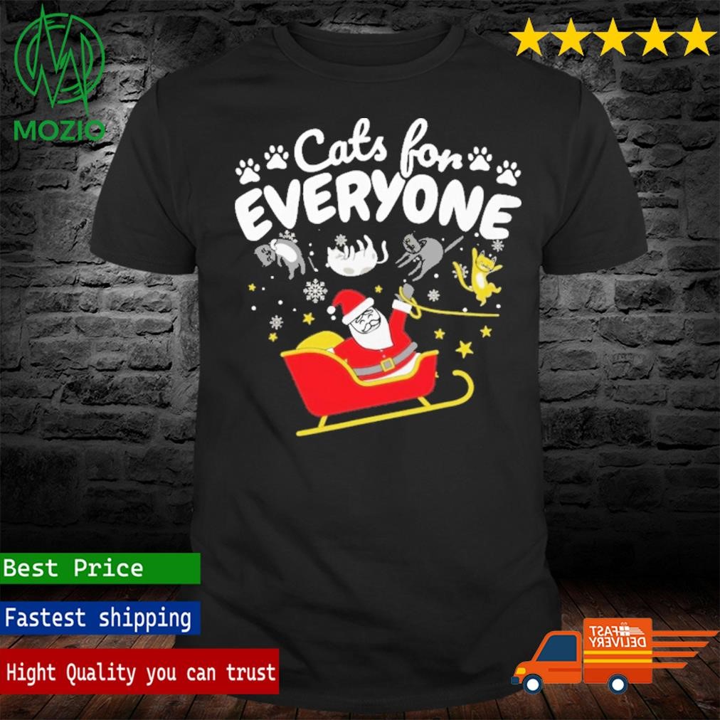 Cats For Everyone Santa Claus Touch Cats Christmas Cat T-Shirt