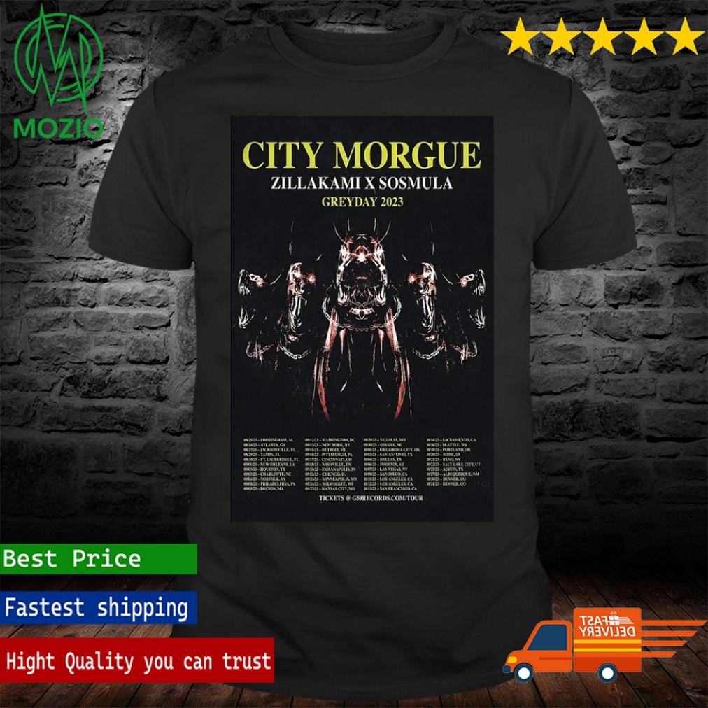 City Morgue Zillakami X Sosmula Greyday Tour 2023 Poster Shirt