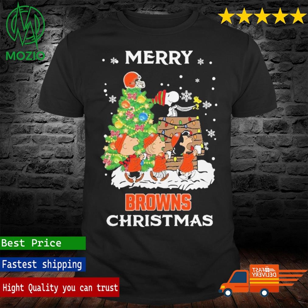 Cleveland Browns Snoopy Family Christmas Shirt