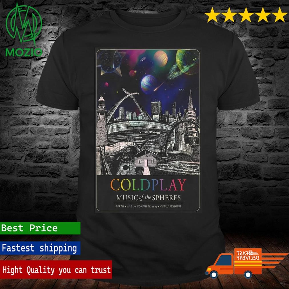 Coldplay Tour Perth Optus Stadium November 18, 2023 Poster Shirt
