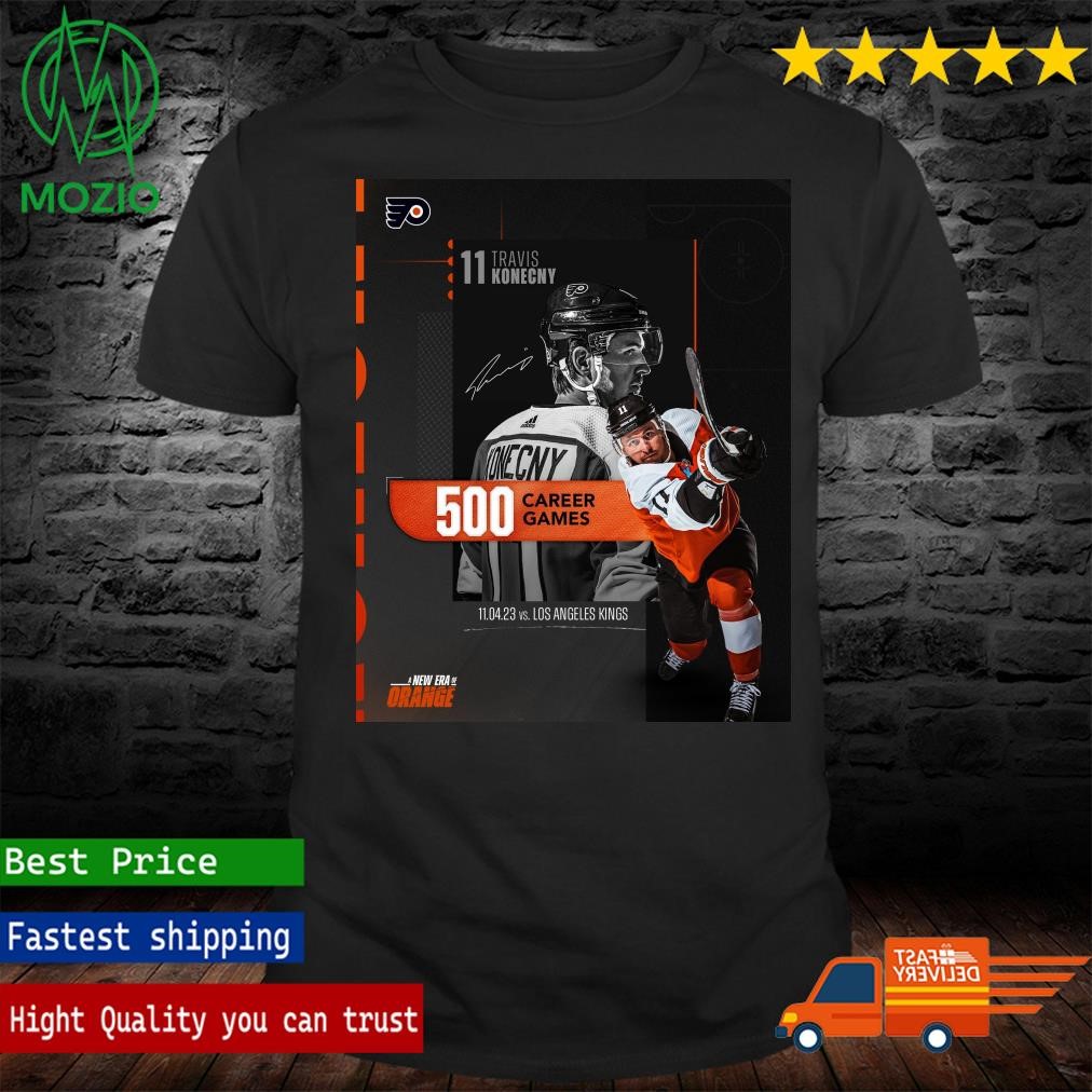 Congratulations to Travis Konecny 500 NHL Career Games With The Philadelphia Flyers Home Decor Poster Shirt