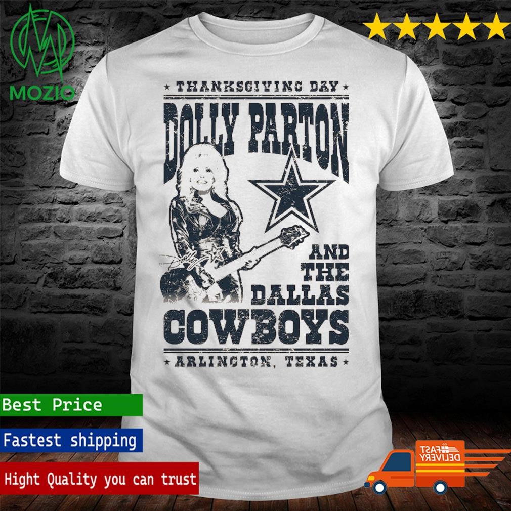 Cream Dallas Cowboys Dolly Parton Arlington T-Shirt