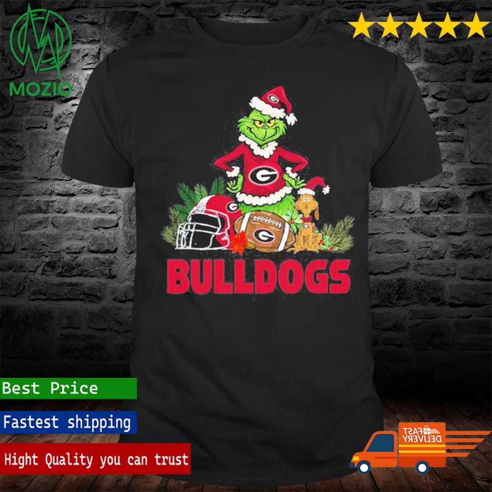 Georgia Bulldogs Funny Grinch And Dog Christmas Shirt