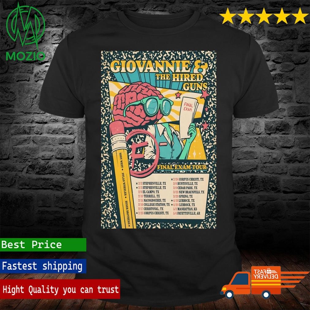 Giovannie & The Hired Guns Feb 2-3, 2024 Stephenville TX Tour Poster Shirt