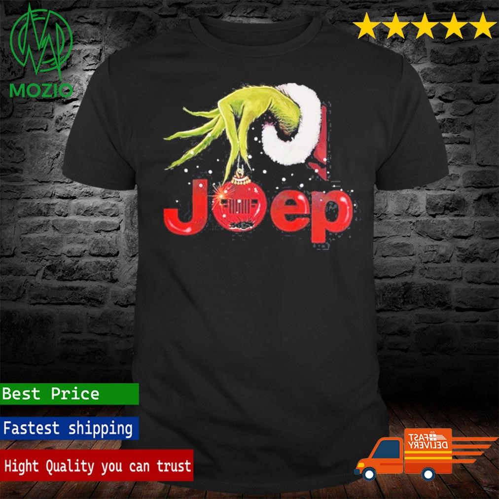 Grinch Hand Holding Jeep Christmas Shirt