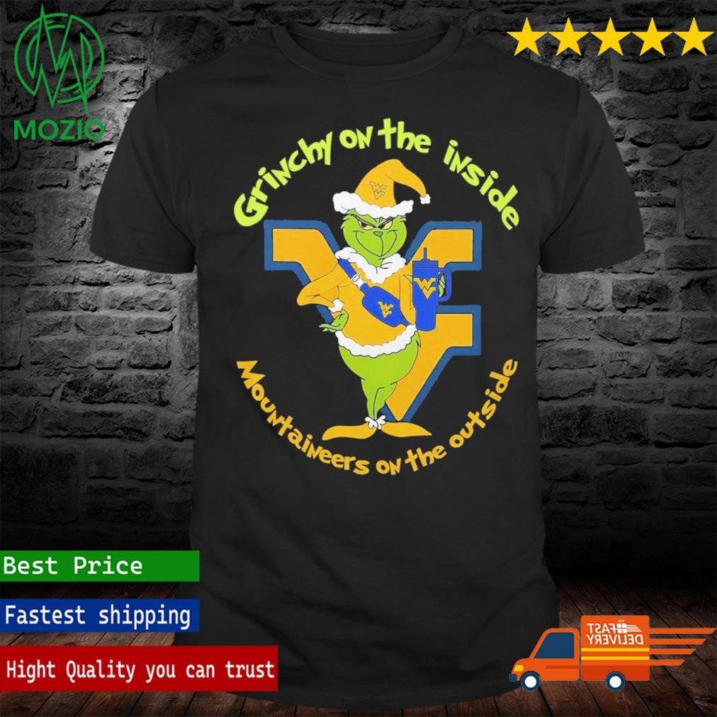 Grinchy On The Inside Virginia Mountaineers On The Outside Christmas Shirt