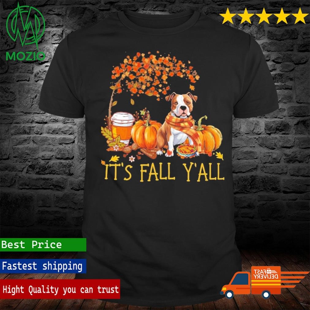 It's Fall Y'all Thanksgiving Pitbull Christmas T-Shirt