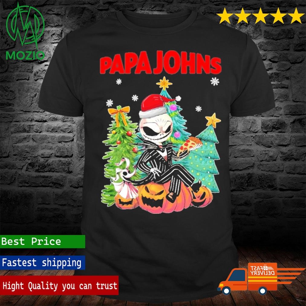 Jack Skellington Papa Johns Merry Christmas Tree Shirt