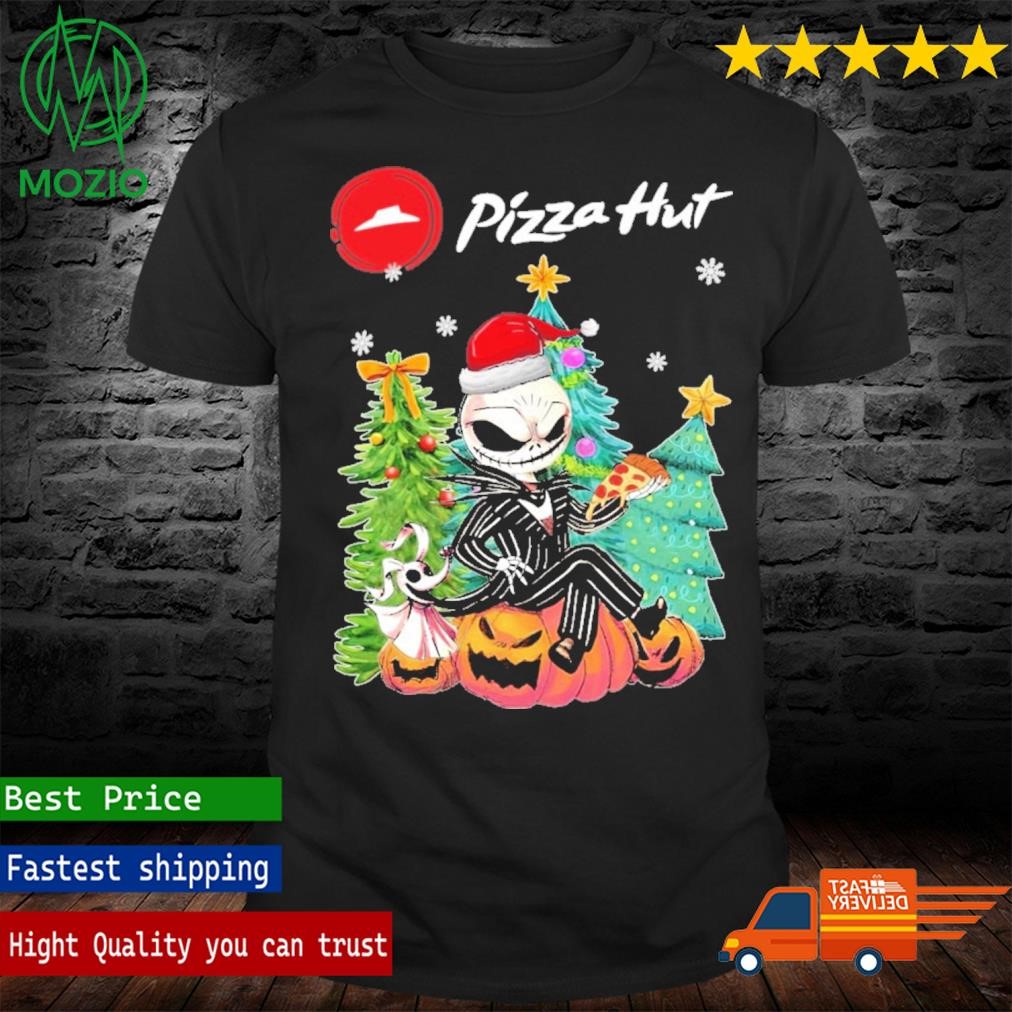 Jack Skellington Pizza Hut Merry Christmas Tree Shirt