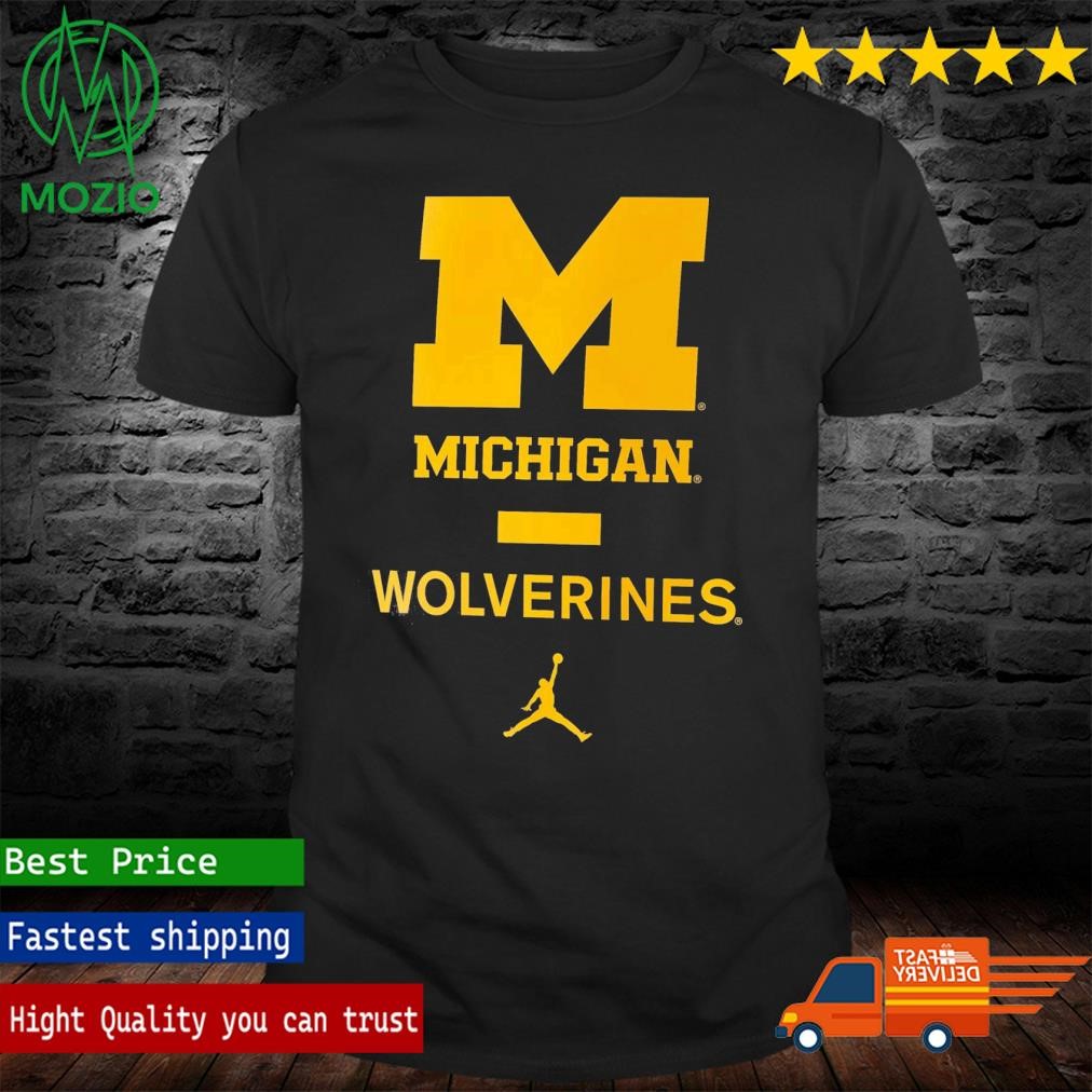 Jordan Men's Michigan Wolverines Blue Dri-FIT Cotton DNA T-Shirt