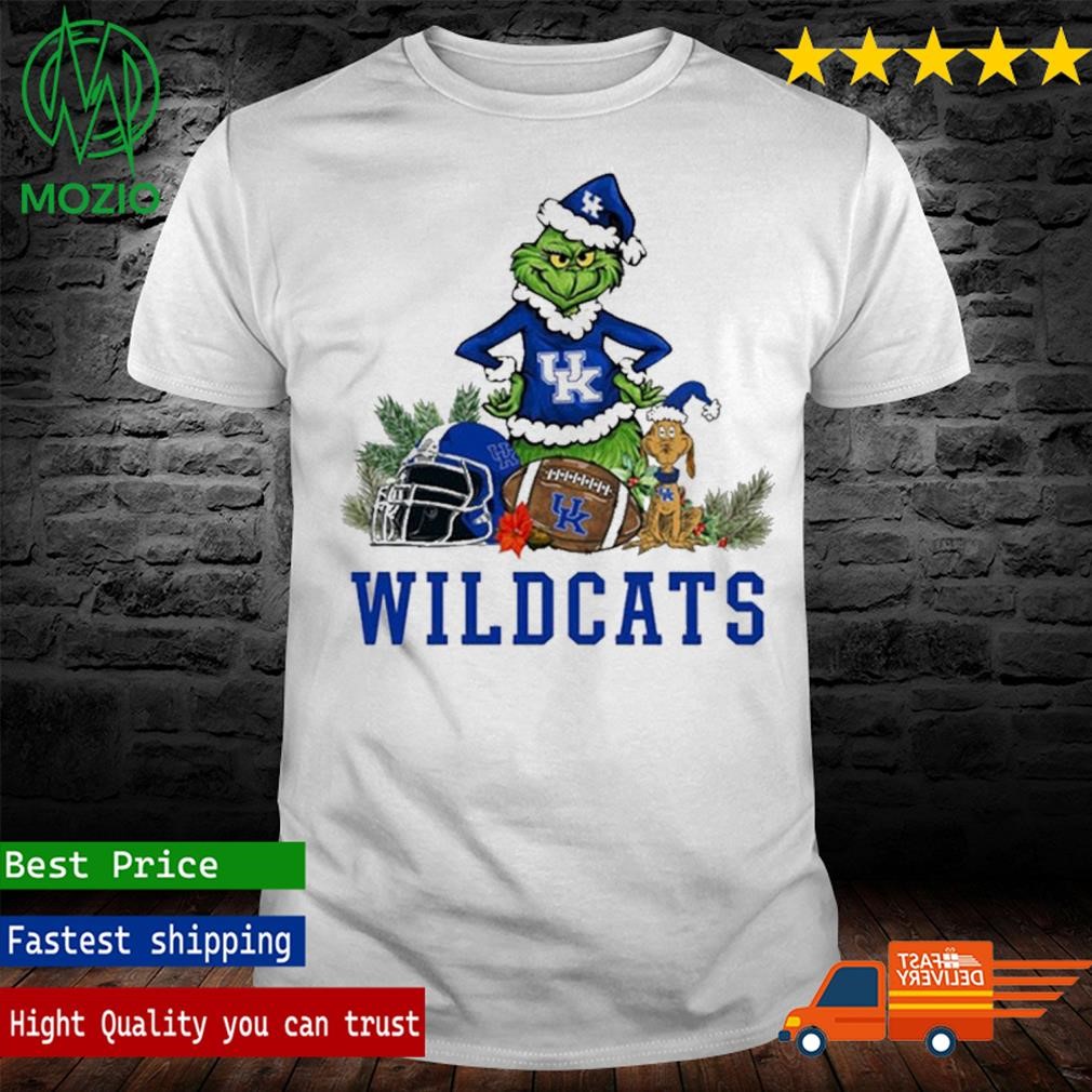 Kentucky Wildcats Funny Grinch And Dog Christmas Shirt