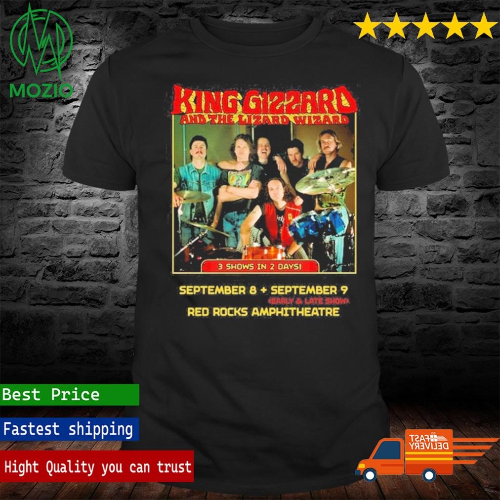 King Gizzard & The Lizard Wizard Sept 8-9, 2024 Red Rocks Amphitheatre Event Shirt
