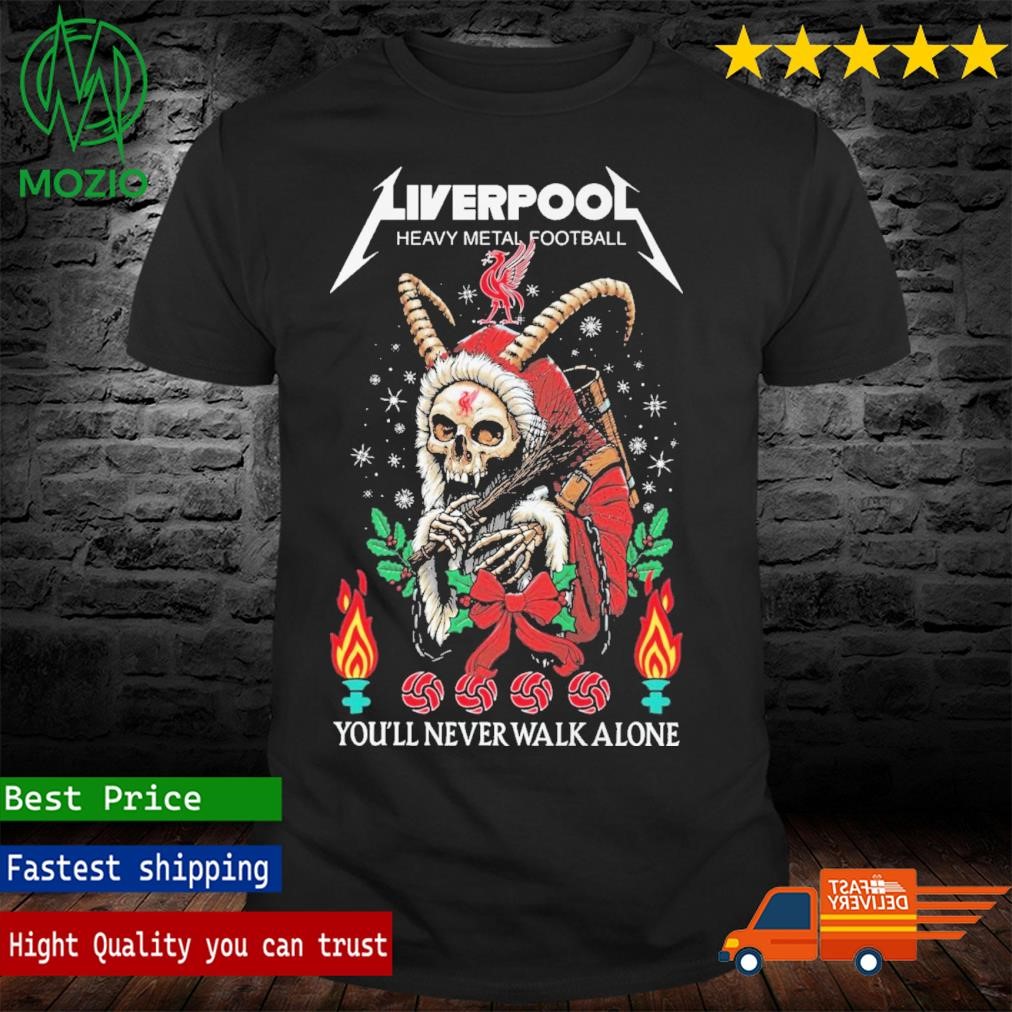 Liverpool Heavy Metal Football You'll Never Walk Alone Christmas Shirt