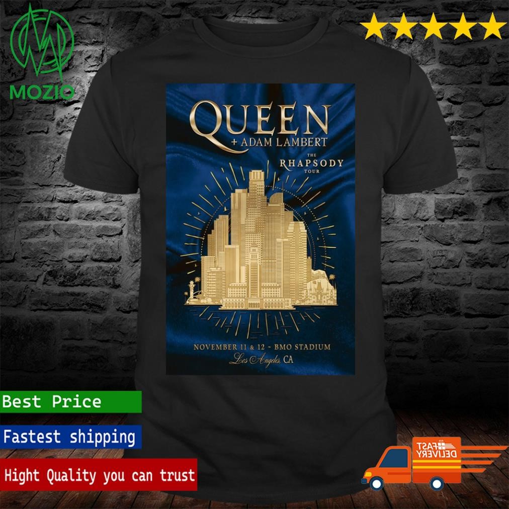Los Angeles, CA Queen x Adam Lambert November 11-12, 2023 Show BMO Stadium Poster Shirt