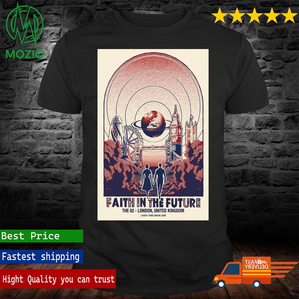 Louis Tomlinson Faith In The Future World Tour 2023 The 02 London, UK Poster Shirt