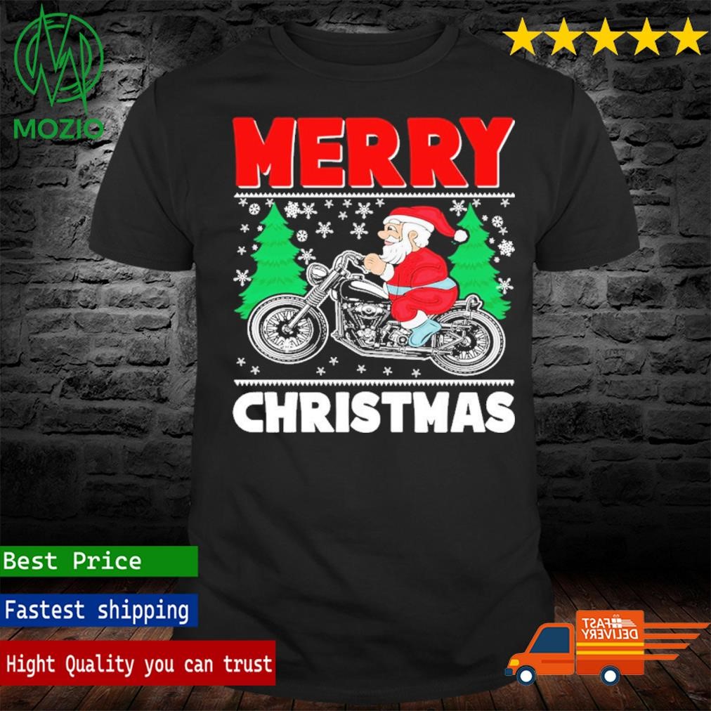 Merry Christmas Santa Claus Rides A Motorbike Shirt