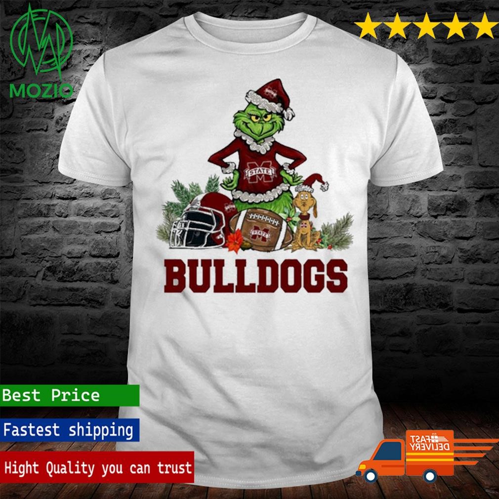 Mississippi State Bulldogs Funny Grinch And Dog Christmas Shirt