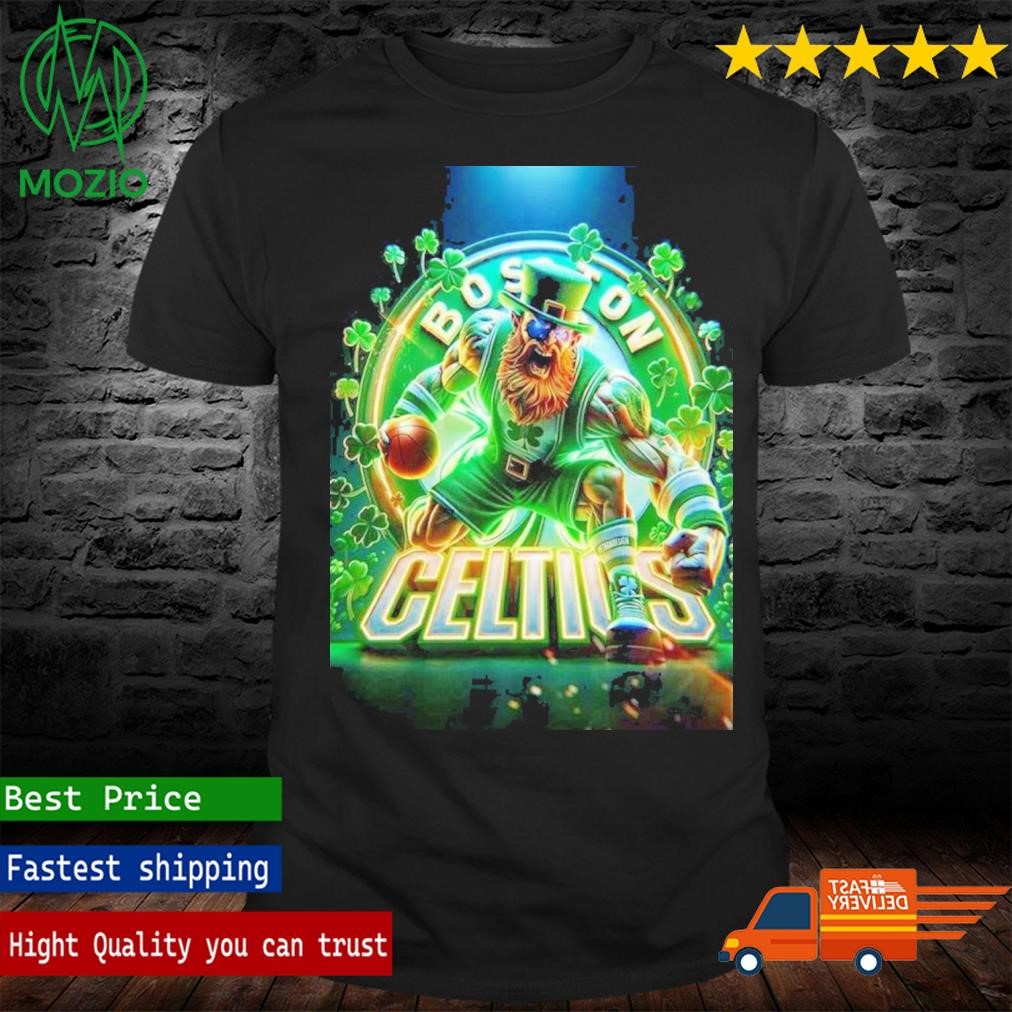 NBA Realistic 3D Logo Of Boston Celtics Shirt