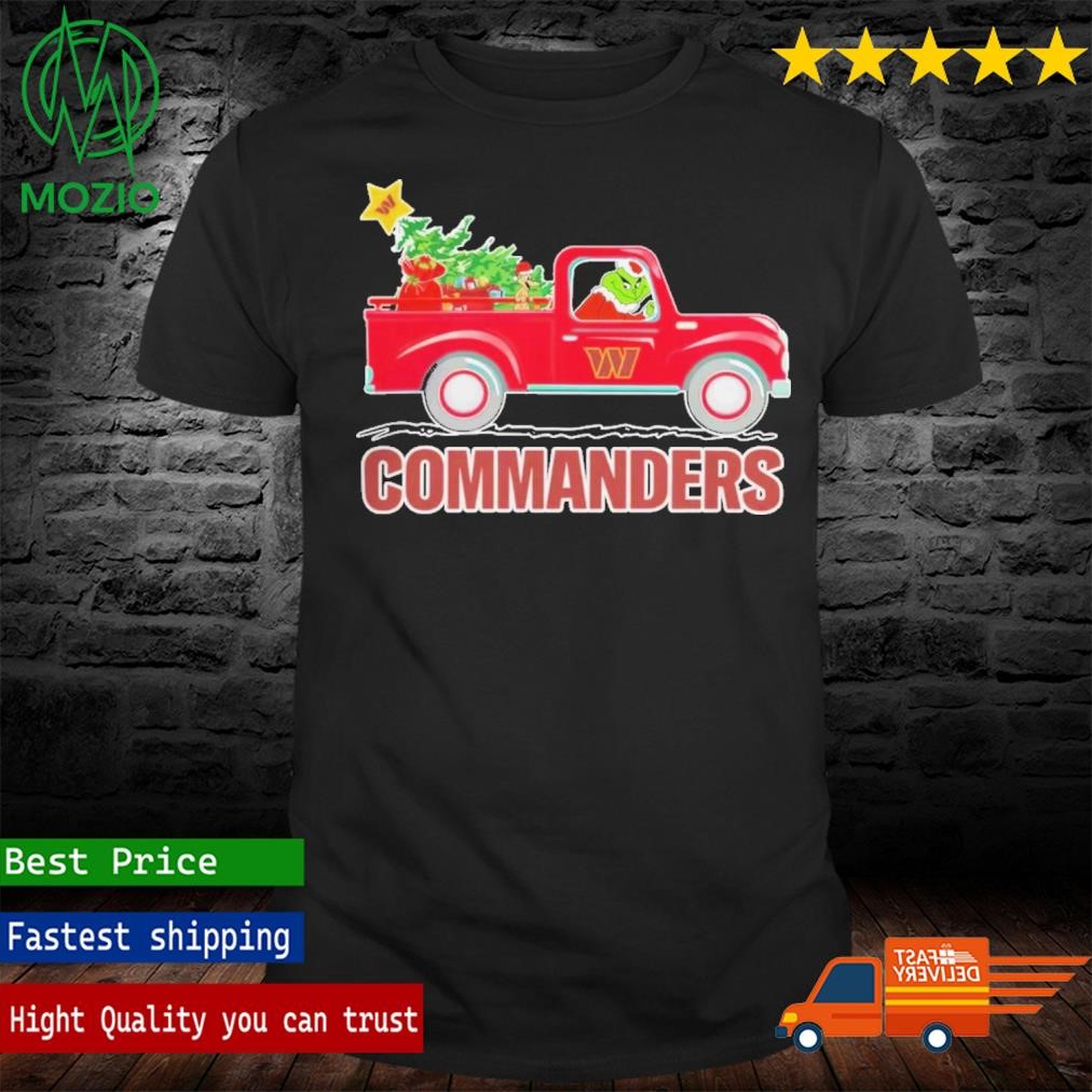 NFL Washington Commanders Santa Grinch Driving Truck Christmas Shirt