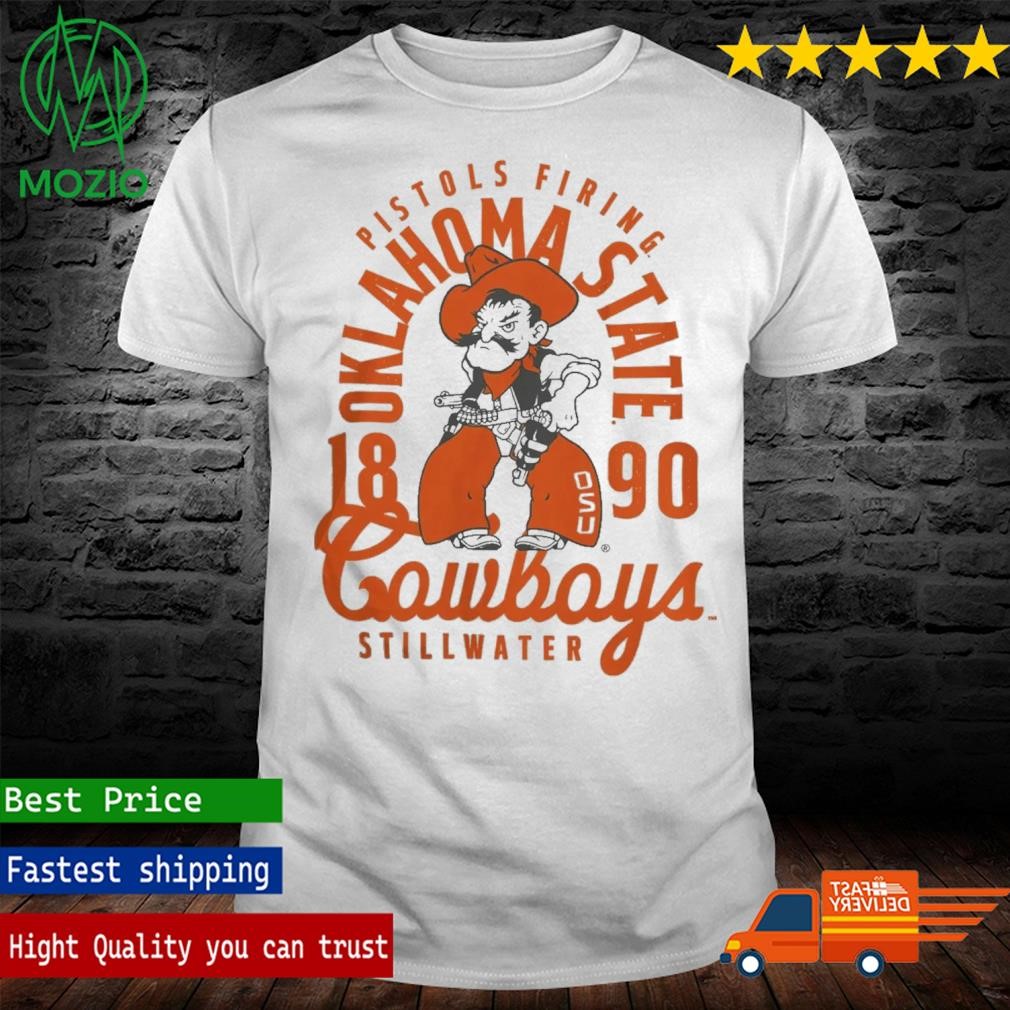 Oklahoma State Cowboys Ivory Mascot Overlay Local Shirt