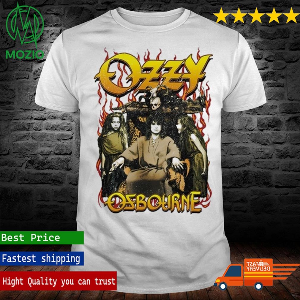 Ozzy Osbourne Red Flames Raglan Shirt