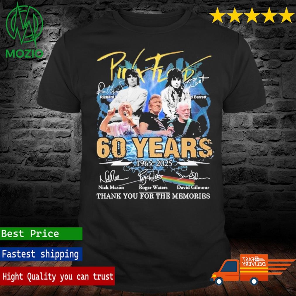 Pink Ployd 60 Years 1965 – 2025 Thank You For The Memories T-Shirt