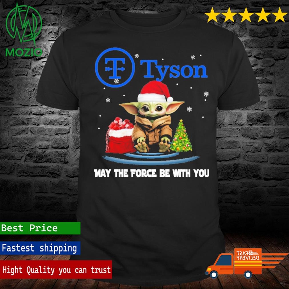 Santa Baby Yoda Tyson May The Force Be With You Christmas Shirt