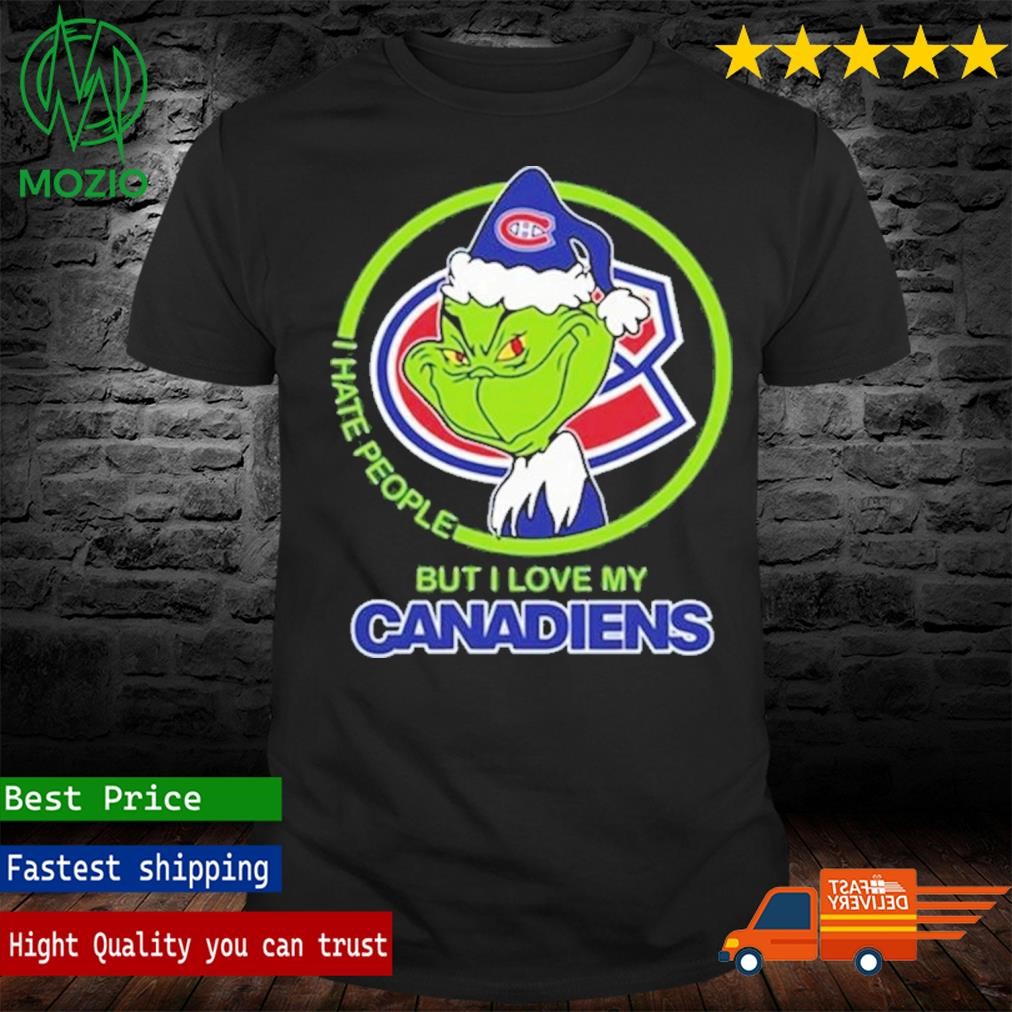 Santa Grinch I Hate People But I Love My Montreal Canadiens Christmas Shirt