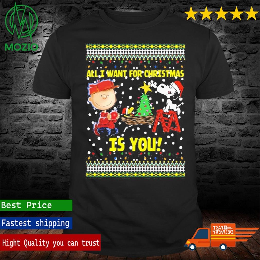 Snoopy All I Want For Christmas Is You Christmas Sweater